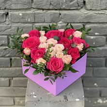 Цветочная композиция из Розы в коробке в Расшеватской
