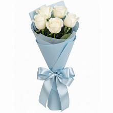 Букет 5 Белых роз Проуд в Расшеватской