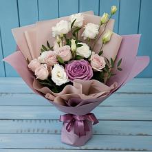 Букет цветов из:  Розы и Лизиантусы в Расшеватской
