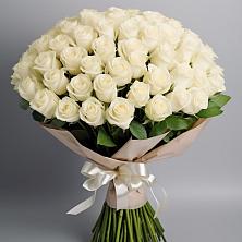 Букет 101 беля роза Белоснежка в Расшеватской