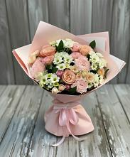 Букет цветов из:  Гвоздики, Розы и Хризантемы в Расшеватской