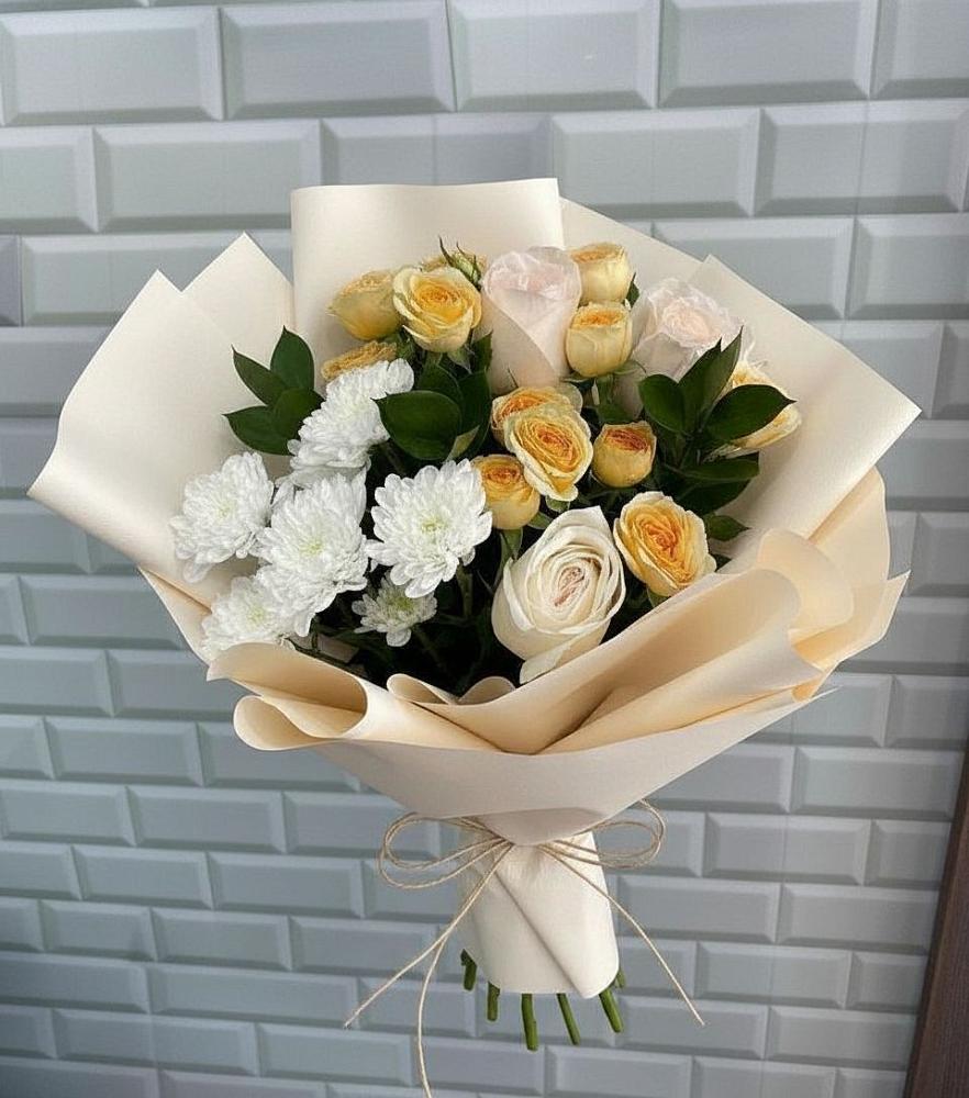 Букет цветов из: Розы и Хризантемы в Расшеватской