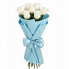 Букет 7 белых роз Проуд в Расшеватской