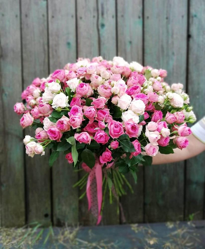 Букет Розовые кустовые розы Натали и Лав Лидия в Расшеватской