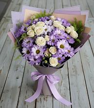 Букет цветов из:  Хризантемы и Розы #REPLACE_PRED# Расшеватской